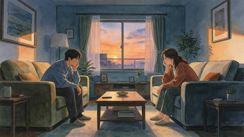 1791333218820354.jpg 夜晚窗前独坐沉思的画面,安静克制的情绪插画