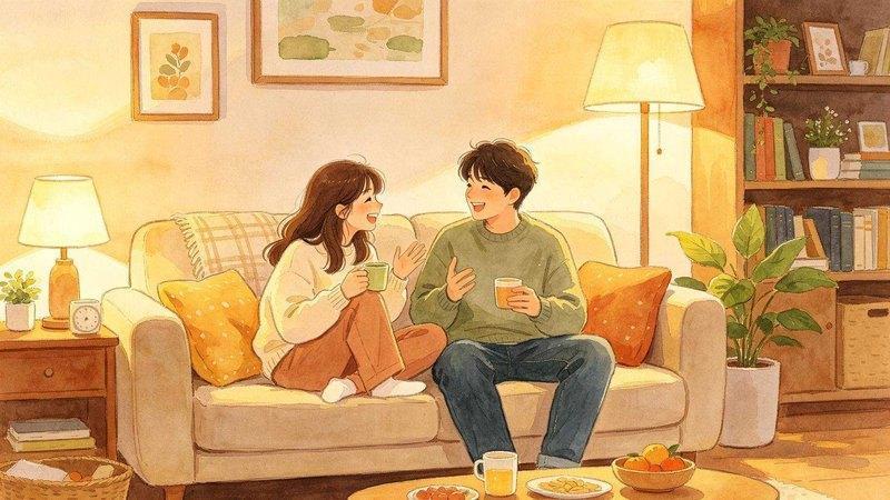 桌上摆放的结婚照与蓝色宝石戒指